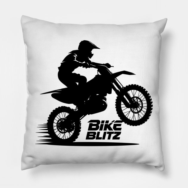 Motocross Pillow by Vehicles-Art