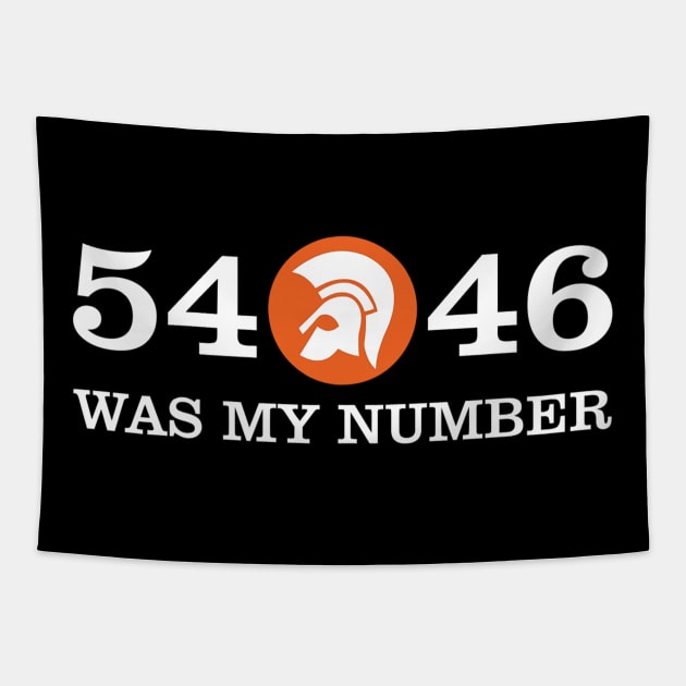 54-46 (That's My Number) Tapestry by VirginiaJDuff