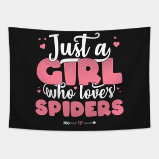 Just A Girl Who Loves Spiders - Cute Spider lover gift graphic Tapestry