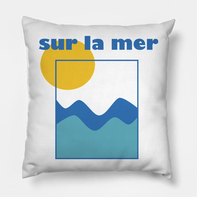 Sur La Mer Pillow by The E Hive Design