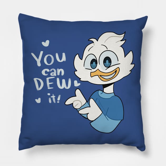 "You can Dew it!" Dewey Duck Pillow by Willowsky