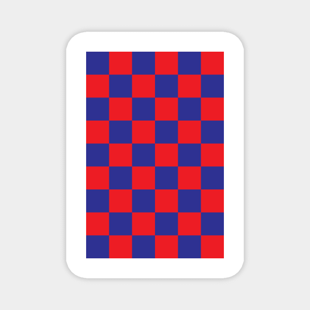 Barcelona Checkered Fan Flag 2019 - 2020 Jersey Design Magnet by Culture-Factory