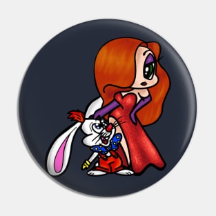 Roger and Jessica Rabbit Pin