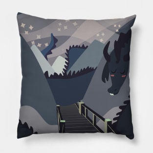 Dragon on the mountains Pillow