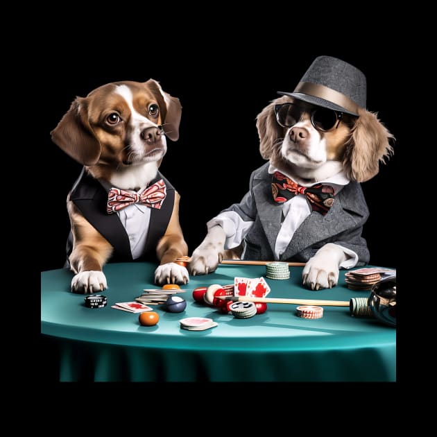 Dogs playing poker by PsychoPumpkin