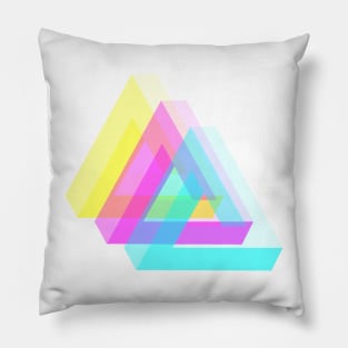 Impossible AND transparent triangles V2 Pillow