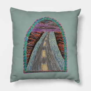 Surreal Night Drive Pillow