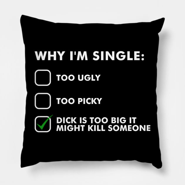 Reasons why I'm single Pillow by NotoriousMedia