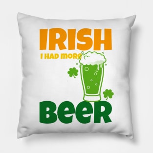 Irish Beer, Green Beer St Paddys Day Pillow