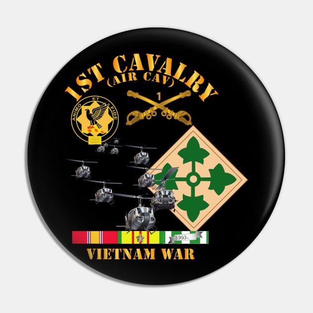 1st Cavalry (Air Cav) - 4th Infantry Div w SVC Pin by twix123844