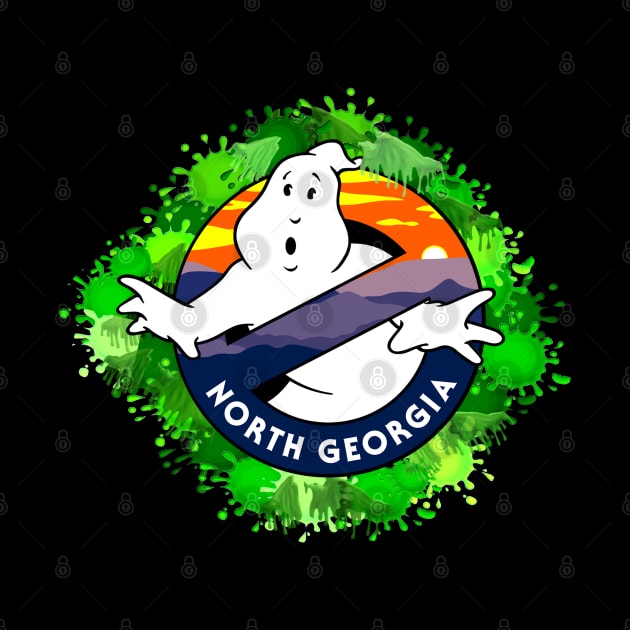 North Georgia Ghostbusters Slime background logo by NGGB