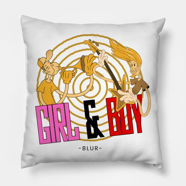 Girls and boys Pillow by Animals Project