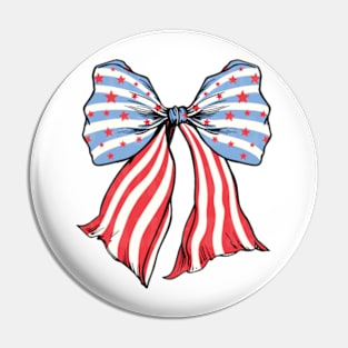 Coquette American Flag Funny Independence Day Pin