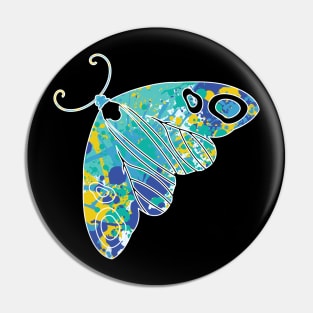 Cool butterfly colored t-shirt Pin