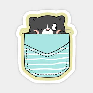 Cute Pocket Kitty V2 Magnet