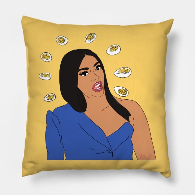 Deviled Eggs for Porsha Pillow by thecompassrose