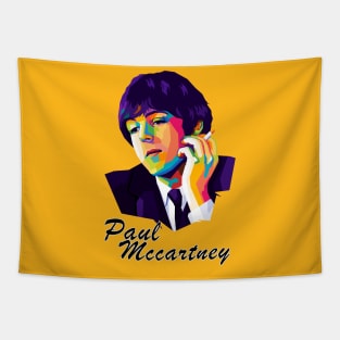 Paul McCartney Wpap Pop Art Tapestry