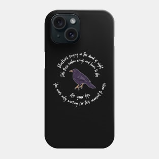 Blackbird Singing with Bird Wings - Lyrics Artist Phone Case