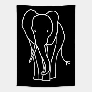 Ghost Elephant Minimal Tapestry