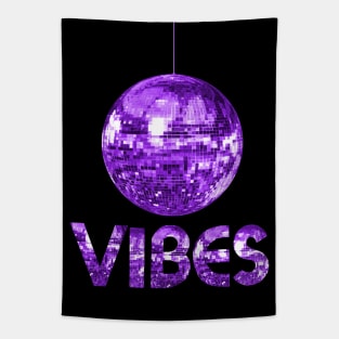 70s Purple Discoball Vibes Tapestry