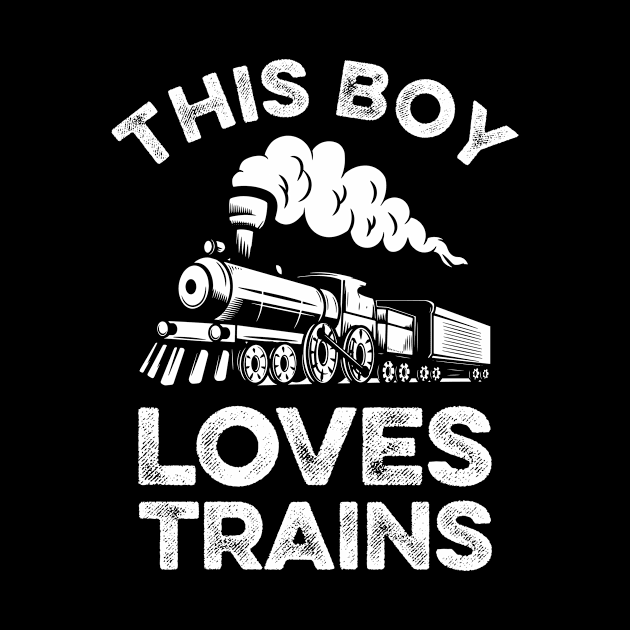 This Boy Loves Trains by LawrenceBradyArt