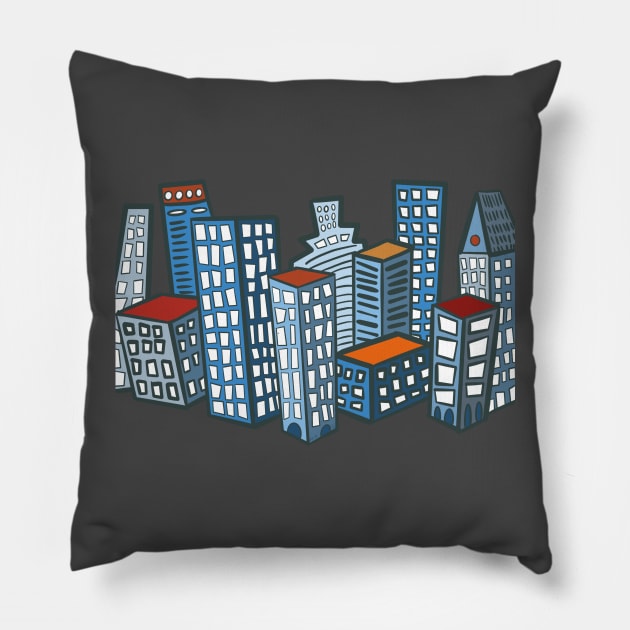 City Scape Pillow by Surly