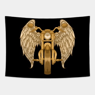 motorcycle with angel wings Tapestry