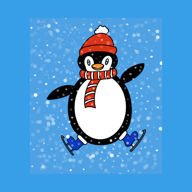 WHITE Christmas Penguin. by SartorisArt1