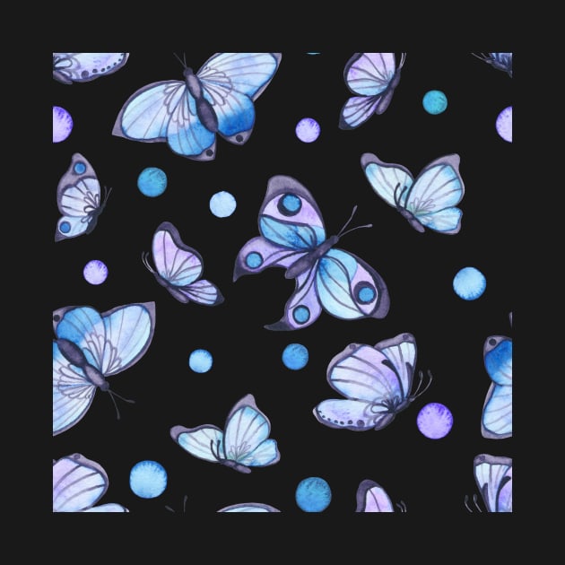 Soft Butterfly Watercolor Pattern by CeeGunn