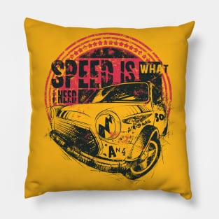 Retro Speed Art Pillow