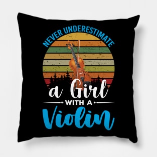 Never Underestimate a Girl with a Violin Pillow