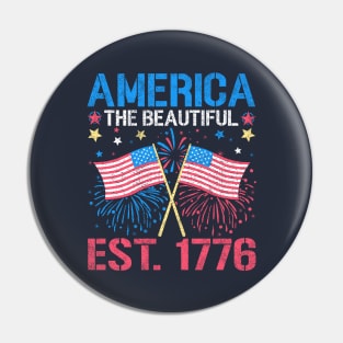 America The Beautiful 1776 Pin