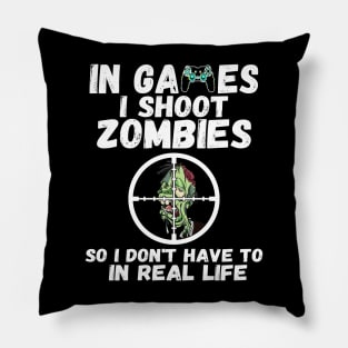 In games I Shoot Zombies Pillow