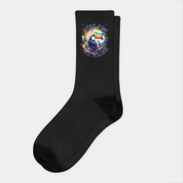 Here for the magic castle tucan Florida Orlando theme parks Socks by Joaddo