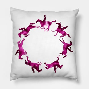 Showjumping Horse Sequence Pillow