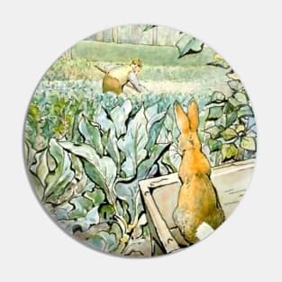 “Benjamin Bunny Watches Farmer Brown” by Beatrix Potter Pin