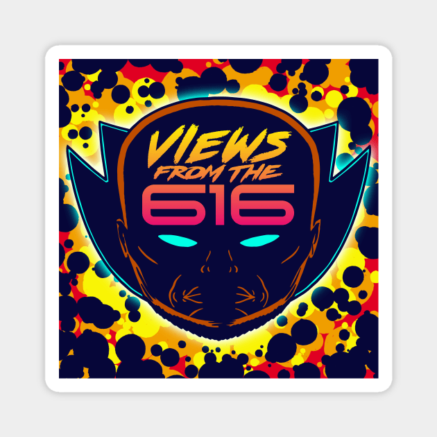 The Orange & Blue Views From The 616 Logo Magnet by ForAllNerds