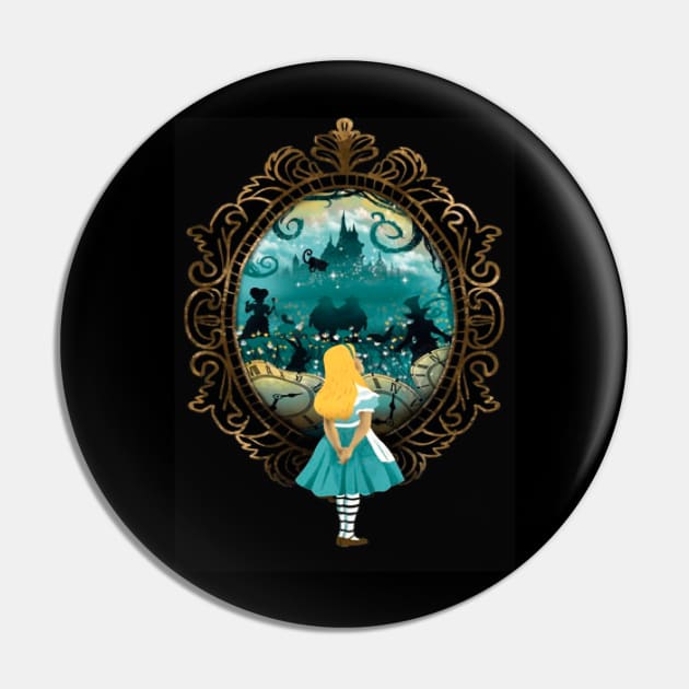 Alice in wonderland Pin by BlackOcult