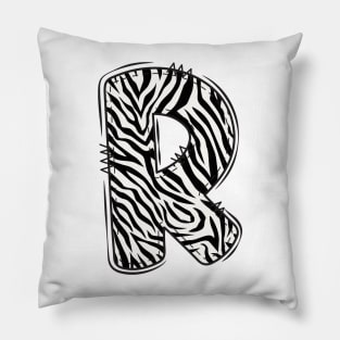 Zebra Letter R Pillow