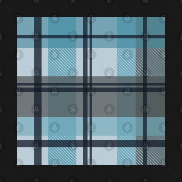 winter plaid in ice blue and navy seamless pattern by nobelbunt