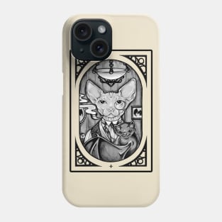 Hairless Cat and Bat Friend Phone Case