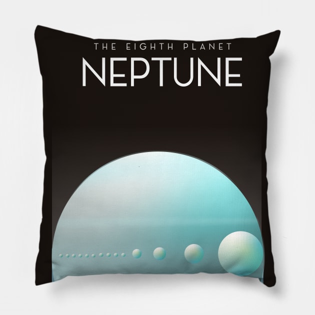 Neptune Space art Pillow by nickemporium1