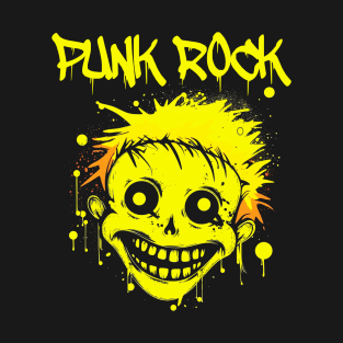 Punk Rocker Trippy Face - Punk Rock T-Shirt