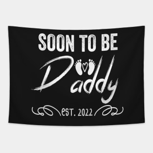 Soon To Be Daddy Est 2022 Funny Pregnancy Tapestry