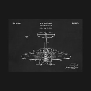 Military Airplane - 1939 Burnelli Patent Drawing - P T-Shirt