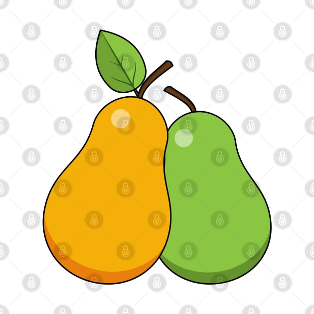 Yellow and Green Pears by BirdAtWork