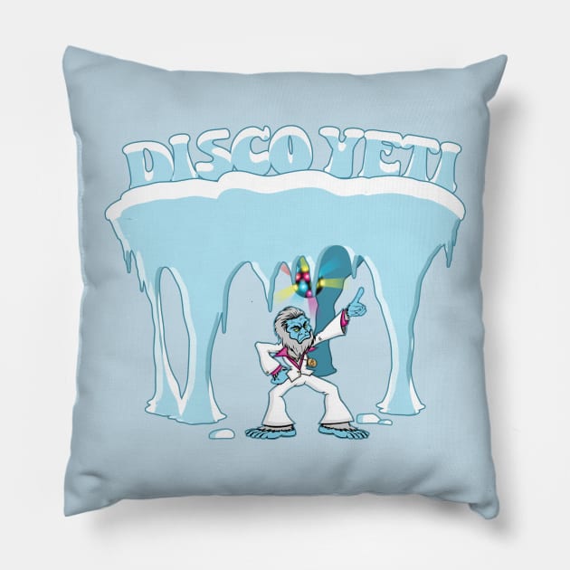 Disco Yeti Pillow by MagicalMeltdown