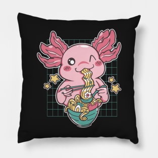 Plush Axolotl Ramen Shirt Kawaii Stuff Japanese Ramen Bowl Pillow