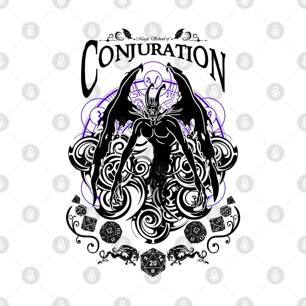 Conjuration - D&D Magic School Series: Black Text by Milmino