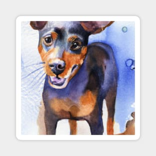 Miniature Pinscher Watercolor - Dog Lovers Magnet